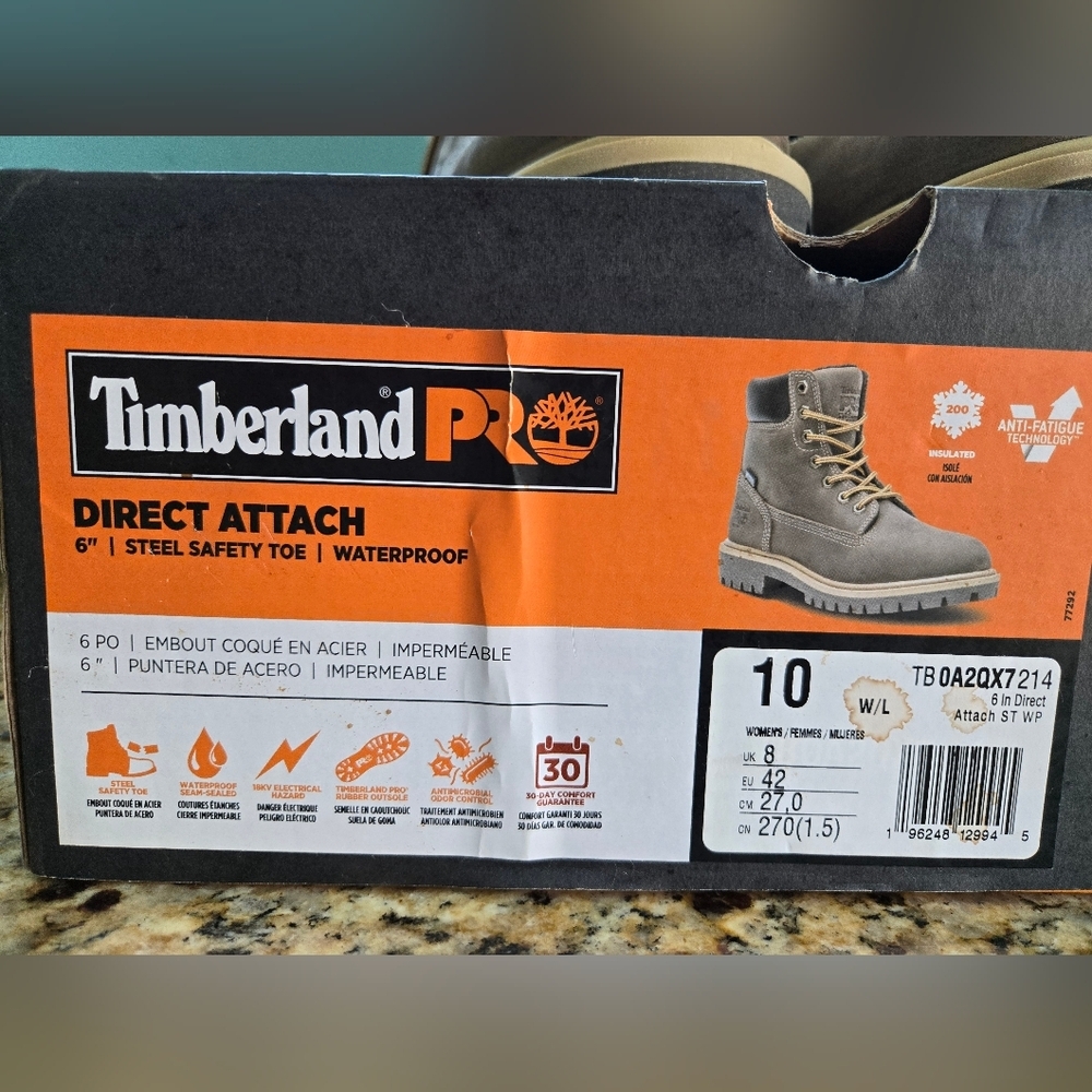 New In Box Timberland Brown Women's Boots Size 10 Wide - Picture 3 of 10